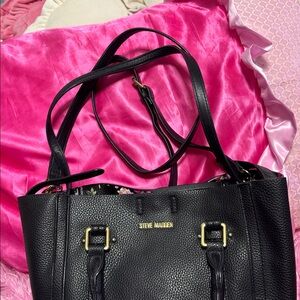 kate spade Black Pebbled Leather Tote with Gold Hardware